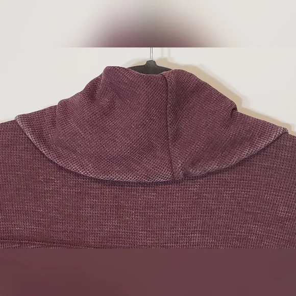 Lucky Brand Pullover Sweat Shirt Hi Low Fading Purple Wine Small Cowl Ne… - Picture 12 of 12